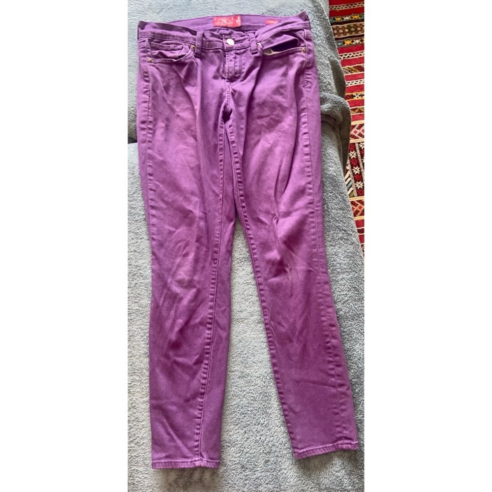 Lucky Brand “Charlie Super Skinny” Purple Jeans, 6/28 29” Inseam